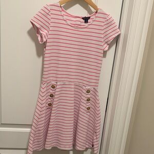 Tommy Hilfiger Pink & White Striped Kids Skirt.Size:XL(16).Pre-owned. Good Cond.